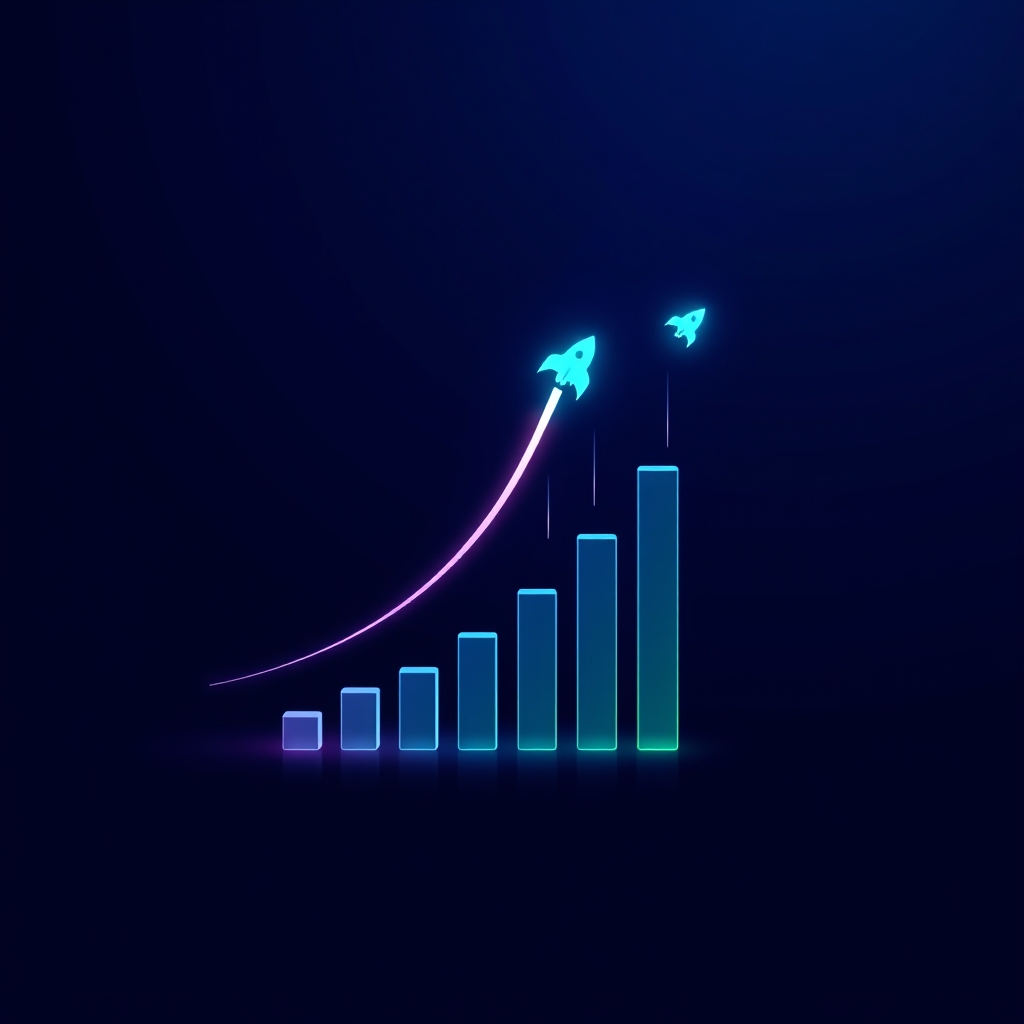 Business growth chart showing measurable digital marketing results and ROI