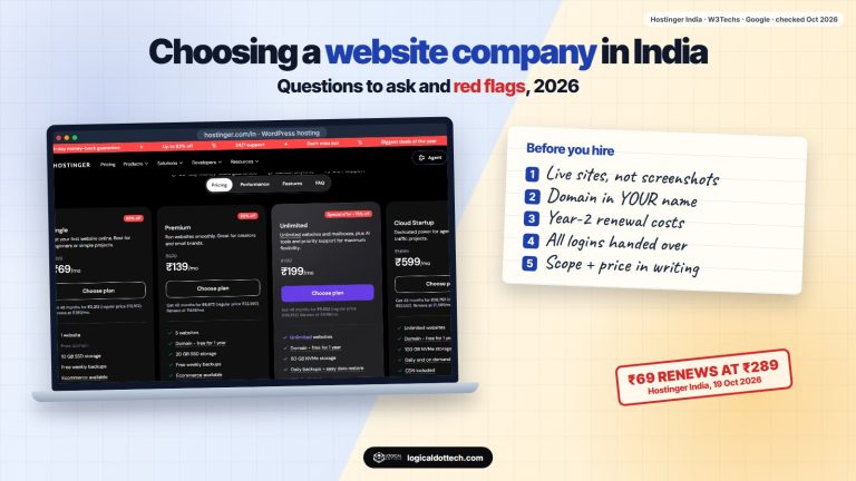 How to choose a website development company in India in 2026: questions to ask and red flags