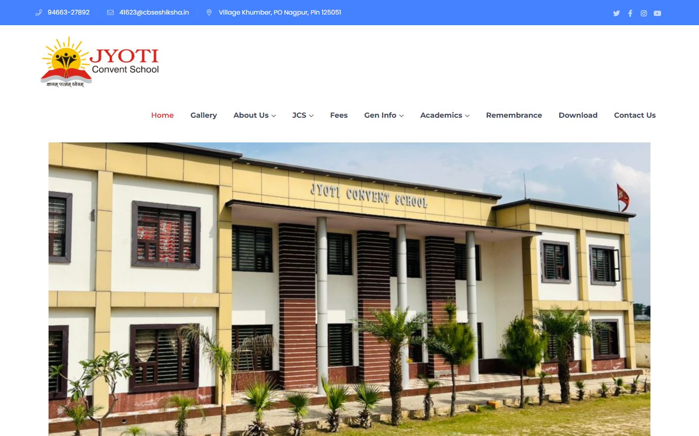 Jyoti Convent School website
