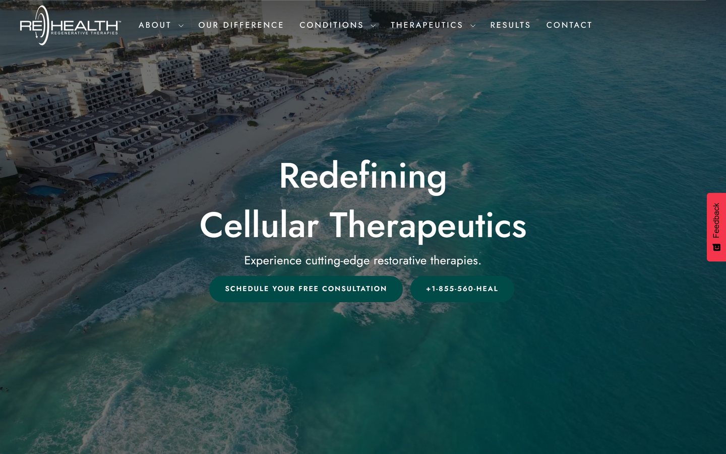 Rehealth Wellness website
