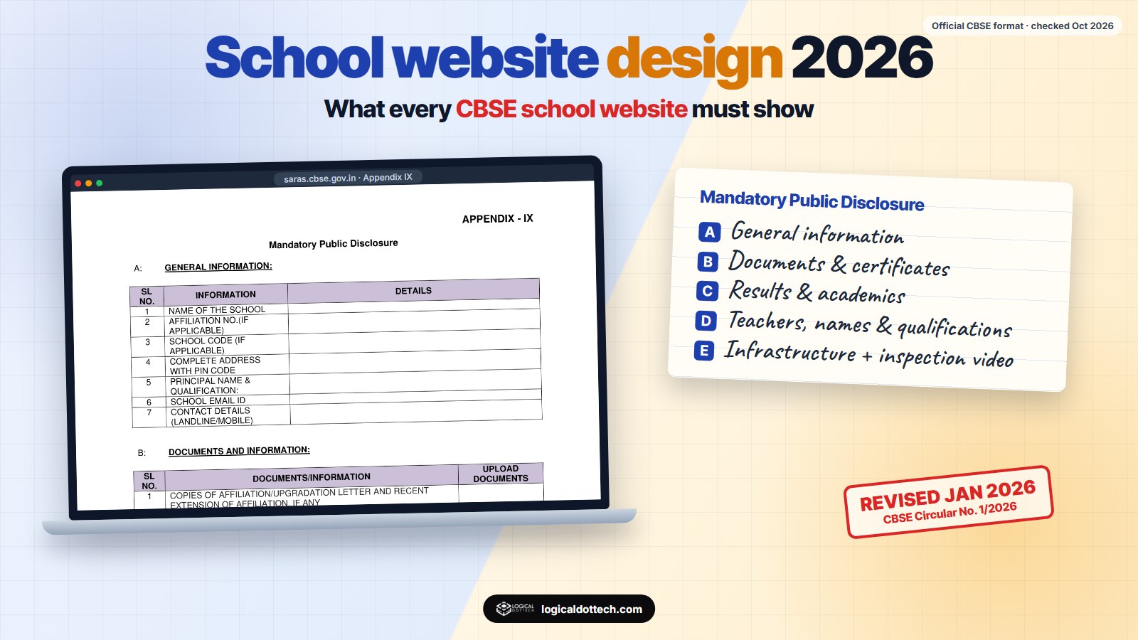 School website design checklist for CBSE schools in 2026