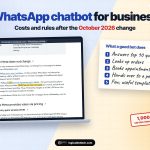 WhatsApp chatbot for business in 2026: costs and rules after Meta's October 2026 pricing change